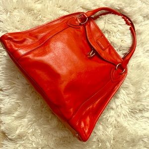 Classic Wellington Red Leather Satchel